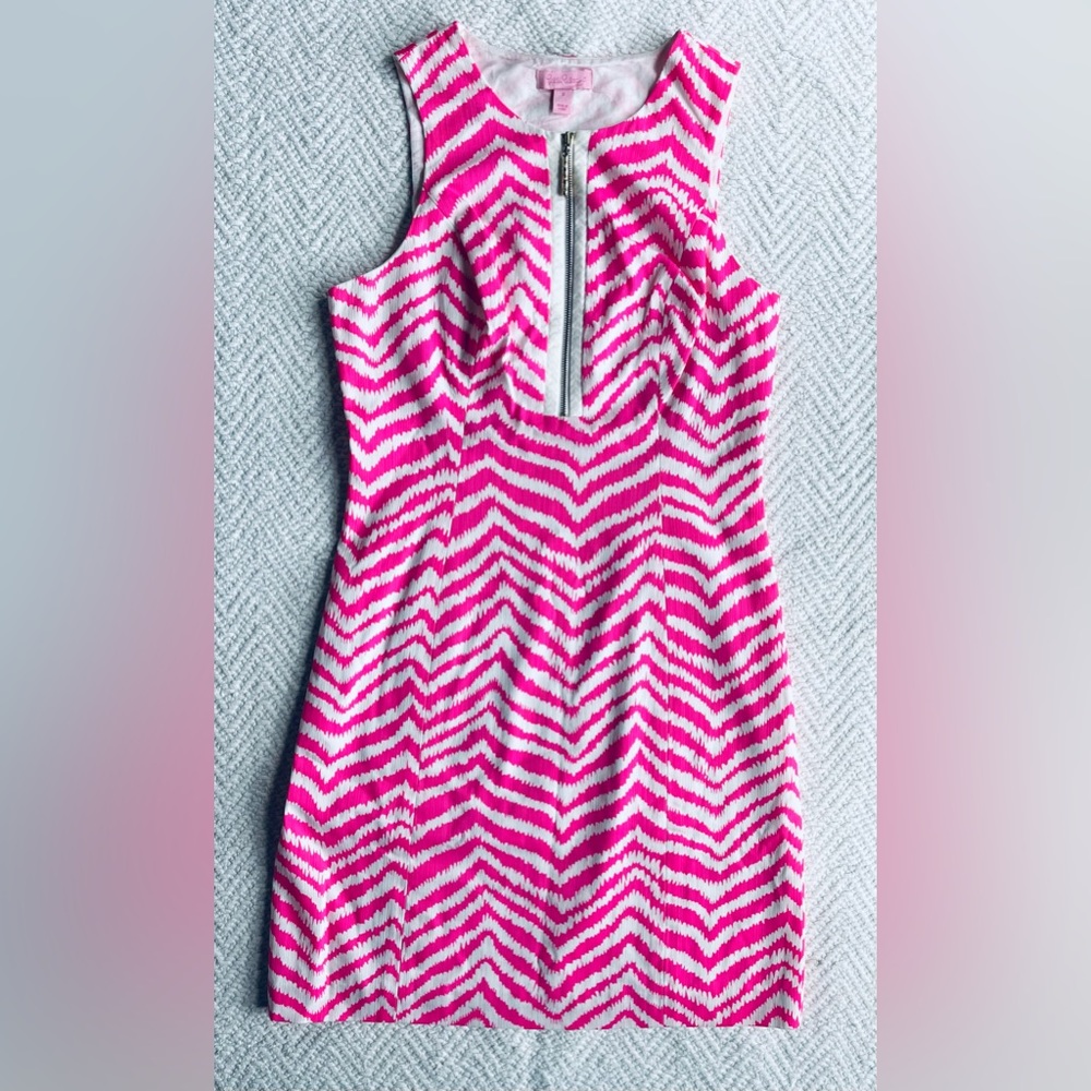 Lilly Pulitzer Penelope Tropical Pink Shift Dress Size 0